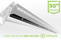 ~(5 lbs. 54X8X6)~ Noise Cancelling Universal Wind Diffuser Black Aluminum Bolt-On for (1) 50 Inch ZROADZ or similar style Curved Single Row LED Light Bar