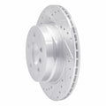 DFC 07-19 BMW X5 Rear Left Drilled & Slotted Silver Brake Rotor