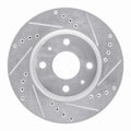 R1 86-93 Volkswagen Quantum Rear Right Drilled & Slotted Silver Brake Rotor