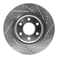 DFC 05-25 Nissan Frontier Front Left Drilled & Slotted Silver Brake Rotor