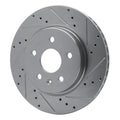 DFC 10-25 Buick Regal Rear Right Drilled & Slotted Silver Brake Rotor