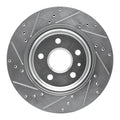 DFC 10-25 Buick Regal Rear Right Drilled & Slotted Silver Brake Rotor