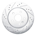 R1 Concepts Brake Rotor Drilled and Slotted Silver Fits Buick Allure