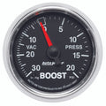 Autometer Ultra-Lite II 52mm 30 in Hg/20 psi Mechanical Boost/Vacuum Gauge