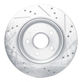 DFC 10-25 Buick LaCrosse Rear Left Drilled & Slotted Silver Brake Rotor