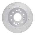 R1 63-82 Chevrolet Corvette Front/Rear Right Drilled & Slotted Silver Brake Rotor