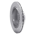 R1 Concepts Brake Rotor Drilled and Slotted Silver Fits Subaru Impreza