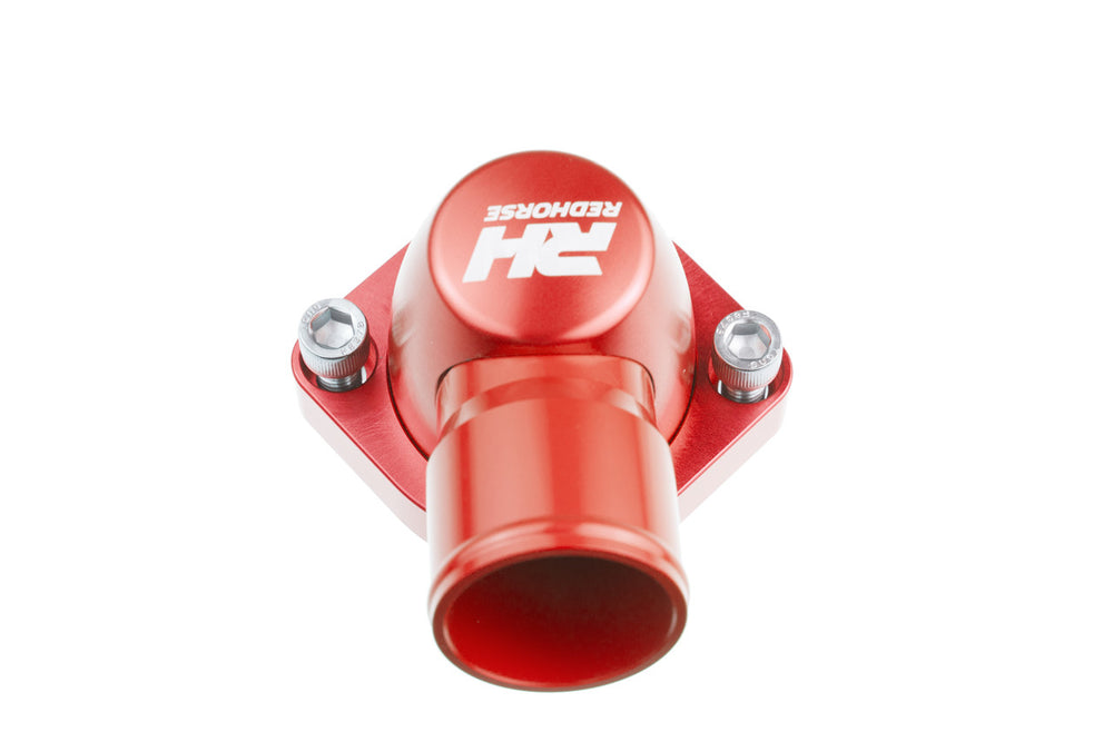 ALUMINUM WATER NECK 1.25IN HOSE FOR BBF ENGINE (427/460 CI) RED