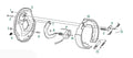 BRAKE ASSEMBLY 7X1-1/4' LH SIDE