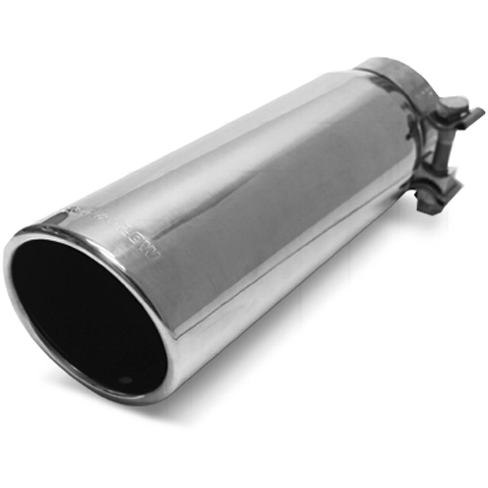 Exhauast Tip: 3.5" single wall; True Bolt-On Tips; fits 2.5" thru 2.75" tail pipe
