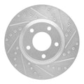 R1 Concepts Brake Rotor Drilled and Slotted Silver Fits Mazda 3