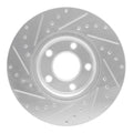 R1 Concepts Brake Rotor Drilled and Slotted Silver Fits Mazda 3