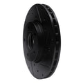 R1 12-18 Ford C-MAX Front Right Drilled & Slotted Black Brake Rotor
