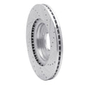 R1 Concepts Brake Rotor Drilled and Slotted Silver Fits Hyundai Elantra