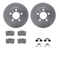 DFC 99-15 Audi TT Rear Geospec Rotors with 5000 Advanced Brake Pads w/Hardware