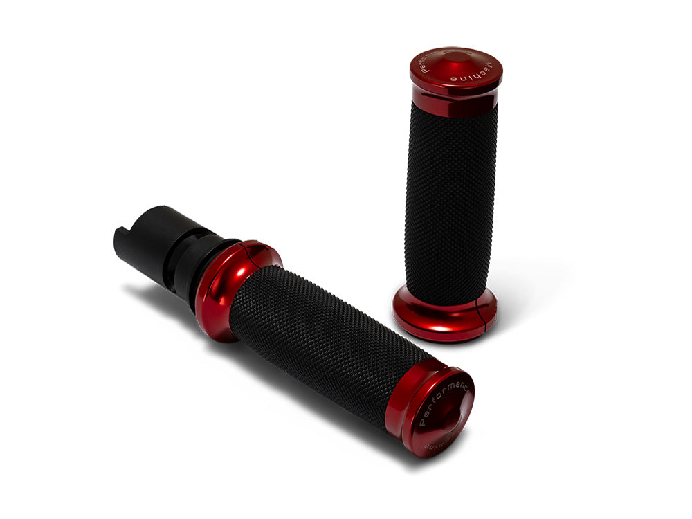 Performance Machine  24-25 Touring, 2025 Softail TBW  Contour Handle Grip Set - Red