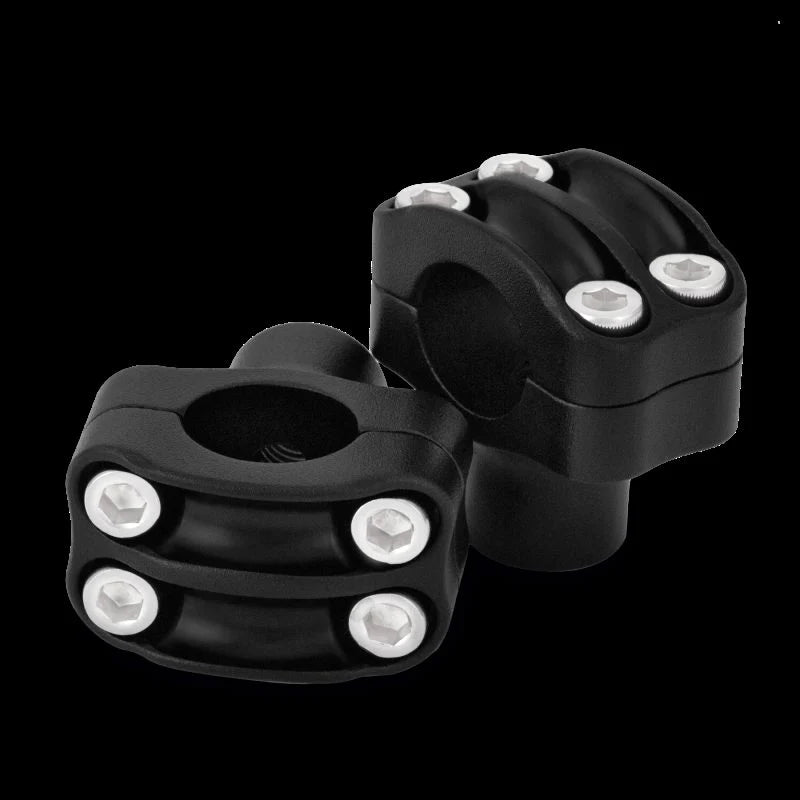 Burly Brand Reaper Riser Clamp 1-1/2in Tall for 1in Bar, Set - Texture Black