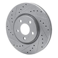 R1 Concepts Brake Rotor Drilled and Slotted Silver Fits Chrysler PT