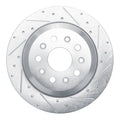DFC 99-04 Jeep Grand Cherokee Front Right Drilled & Slotted Silver Brake Rotor