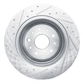 DFC 99-04 Jeep Grand Cherokee Front Right Drilled & Slotted Silver Brake Rotor