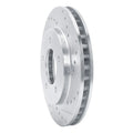 R1 97-02 Ford Expedition Front Right Drilled & Slotted Silver Brake Rotor