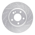 R1 15-23 Mercedes-Benz C300 Coupe & Convertible Rear Right Drilled & Slotted Silver Brake Rotor