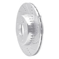 R1 15-23 Mercedes-Benz C300 Coupe & Convertible Rear Right Drilled & Slotted Silver Brake Rotor