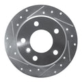 R1 96-02 BMW Z3 Rear Left Drilled & Slotted Silver Brake Rotor