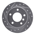 R1 96-02 BMW Z3 Rear Left Drilled & Slotted Silver Brake Rotor