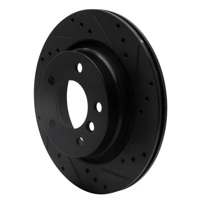 R1 99-06 BMW 325I (USA/Canada) Rear Right Drilled & Slotted Black Brake Rotor