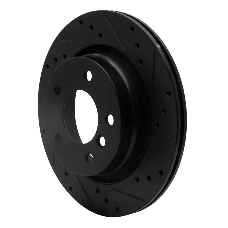 R1 99-06 BMW 325I (USA/Canada) Rear Right Drilled & Slotted Black Brake Rotor