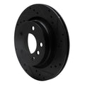 R1 99-06 BMW 325I (USA/Canada) Rear Right Drilled & Slotted Black Brake Rotor