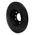 R1 99-06 BMW 325I (USA/Canada) Rear Right Drilled & Slotted Black Brake Rotor