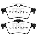 EBC 08-10 Chevrolet Cobalt 2.0 Turbo (SS) Greenstuff Rear Brake Pads