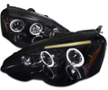 HEADLIGHTS WITH CHROME HOUSING SMOKED LENS - NO BULBS INCLUDED