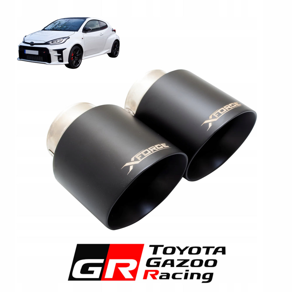 21 YARIS GR 4IN BLACK LOOK TIP KIT 4IN ANGLE CUT SS