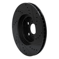 R1 00-10 Pontiac Vibe Front Left Drilled & Slotted Black Brake Rotor