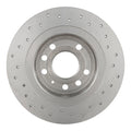 Brembo 03-11 Saab 9-3 Rear Premium Xtra Cross Drilled UV Coated Rotor