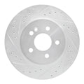 R1 Concepts Brake Rotor Drilled and Slotted Silver Fits Mercedes-Benz ML320