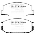 EBC 85-90 Lotus Esprit 2.2 Greenstuff Front Brake Pads