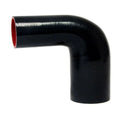 HPS Performance 3 - 4 ID High Temp 4-ply Reinforced Silicone 90 Degree Elbow Reducer Hose Black (76mm - 102mm ID)