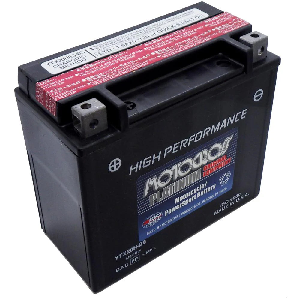 HIGH PERFORMANCE 12 V AGM BATTERY YTX20HBS (W/ BOTTLE OF ACID) MADE IN THE USA