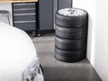 WeatherTech Wheelstackers (24in. Round Coaster - Set of 4) - Black