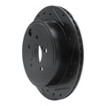 R1 10-25 Scion FR-S Rear Right Drilled & Slotted Black Brake Rotor