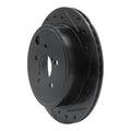 R1 10-25 Scion FR-S Rear Right Drilled & Slotted Black Brake Rotor