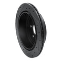 R1 10-25 Scion FR-S Rear Right Drilled & Slotted Black Brake Rotor