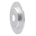 DFC 05-19 Ford Freestyle Rear Right Drilled & Slotted Silver Brake Rotor