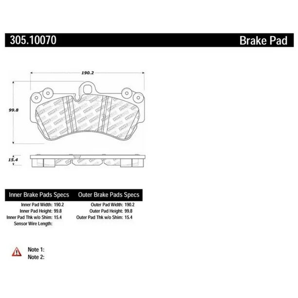 Stoptech Street Select Brake Pads Front POR SM