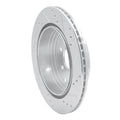 R1 05-12 Nissan Pathfinder Rear Left Drilled & Slotted Silver Brake Rotor