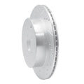 R1 05-12 Nissan Pathfinder Rear Left Drilled & Slotted Silver Brake Rotor